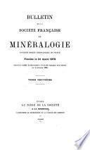 Bulletin de la Société française de minéralogie et de cristallographie