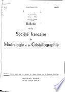 Bulletin de la Société française de minéralogie et de cristallographie