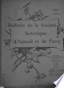 Bulletin de la Société Historique d'Auteuil et de Passy