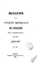 Bulletin de la Société Impériale des Naturalistes de Moscou