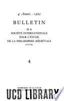 Bulletin de la Société internationale pour l'étude de la philosophie médiévale