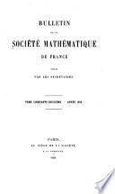 Bulletin de la Société mathématique de France