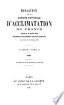Bulletin de la Société nationale d'acclimatation de France