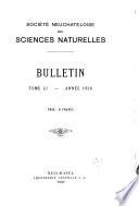 Bulletin de la Société Neuchâteloise des Sciences Naturelles