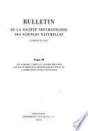 Bulletin de la Société Neuchâteloise des Sciences Naturelles
