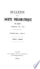 Bulletin de la Société philomathique de Paris