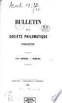 Bulletin de la Société Philomatique Vosgienne