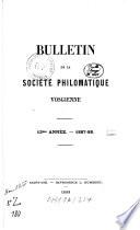 Bulletin de la Société Philomatique Vosgienne