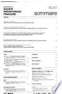 Bulletin de la Société préhistorique française