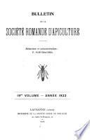 Bulletin de la Société romande d'apiculture