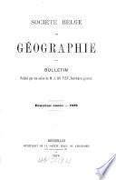 Bulletin de la Société Royale Belge de Géographie