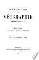 Bulletin de la Société royale belge de geographie