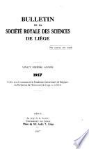 Bulletin de la Société royale des sciences de Liège