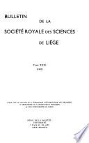 Bulletin de la Société royale des sciences de Liège