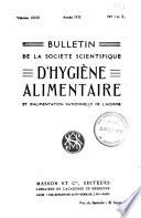 Bulletin de la Société scientifique d'hygiène alimentaire et d'alimentation rationnelle de l'homme