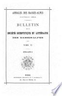 Bulletin de la Société scientifique et littéraire des Alpes-de-Haute-Provence