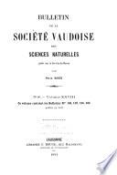Bulletin de la Société vaudoise des sciences naturelles