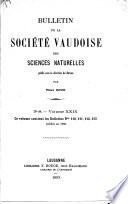 Bulletin de la Société Vaudoise des Sciences Naturelles