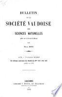 Bulletin de la Société Vaudoise des Sciences Naturelles