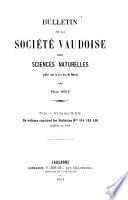 Bulletin de la Société vaudoise des sciences naturelles
