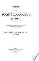 Bulletin de la Société zoologique de France