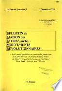 Bulletin de liaison des études sur les mouvements révolutionnaires