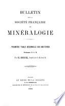 Bulletin de Minéralogie