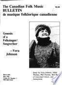 Bulletin de Musique Folklorique Canadienne