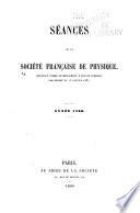 Bulletin de séances de la Société française de physique ...