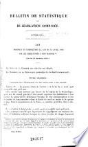 Bulletin de statistique et de législation comparée
