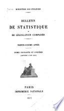 Bulletin de statistique et de législation comparée