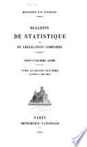 Bulletin de statistique et de législation comparée