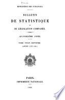 Bulletin de statistique et de législation comparée