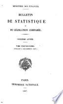 Bulletin de statistique et de législation comparée