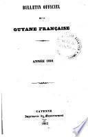 Bulletin des actes administratifs de la Guyane française