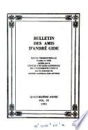 Bulletin des amis d'André Gide