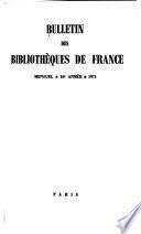 Bulletin des bibliothèques de France