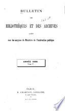 Bulletin des bibliothèques & des archives