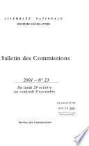 Bulletin des commissions