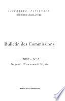 Bulletin des commissions