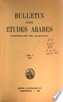 Bulletin des études arabes