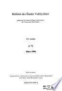 Bulletin des études Valéryennes