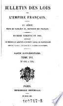 Bulletin des lois de la Republique Francaise
