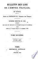 Bulletin des lois de la République Française