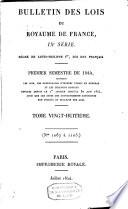 Bulletin des lois de la République Française