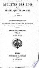 Bulletin des lois de la République française