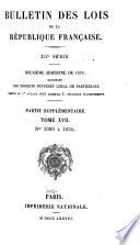 Bulletin des lois de la République française
