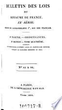 Bulletin des lois de la Republique Francaise