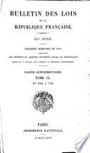 Bulletin des lois de la République française