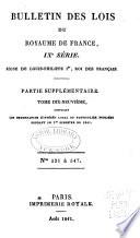 Bulletin des lois de la République française